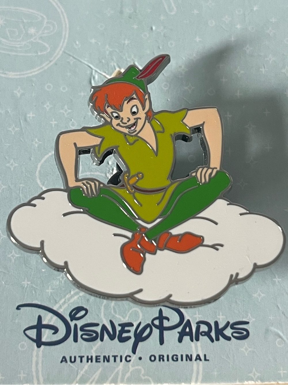 Disney Parks Peter Pan Sitting on a Cloud Neverland Pin